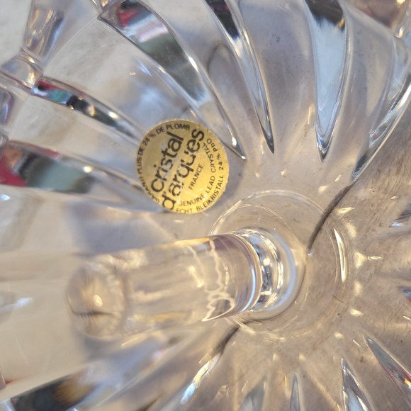 Vintage Cristal D'Arques Genuine Lead Crystal 24% Ring Holder Made In France - Picture 2 of 4